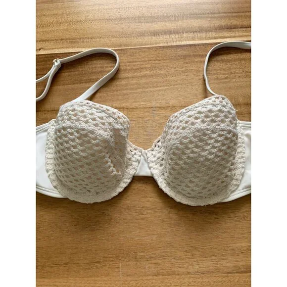 Shade & Shore Womens Crochet Lace Underwire Bra Adjustable Straps Size 36B - Picture 5 of 16